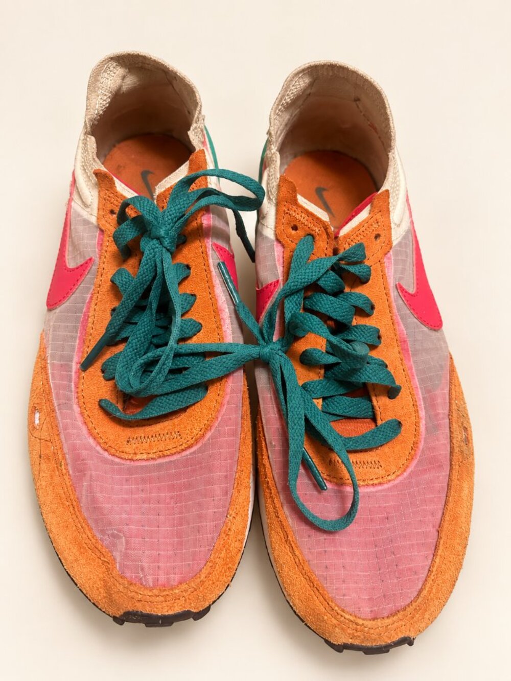 Nike Waffle Trainer 2 SE First Use Orange Pink Green Women's 7.5 DH4390-800